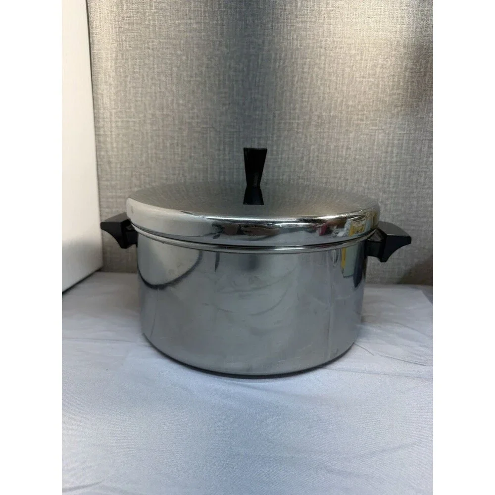 Revere Ware 1801 Tri-ply 6QT Quart 5.7L Stock Pot with Lid- Vintage
